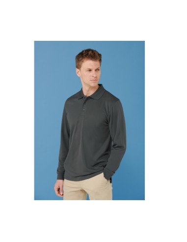 H-H478-Polo à manches longues Coolplus® pour homme